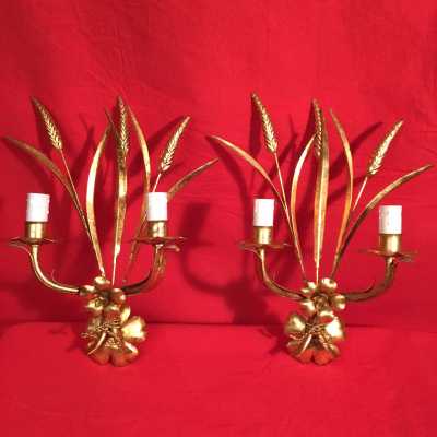paire pair applique light fixture golden épis