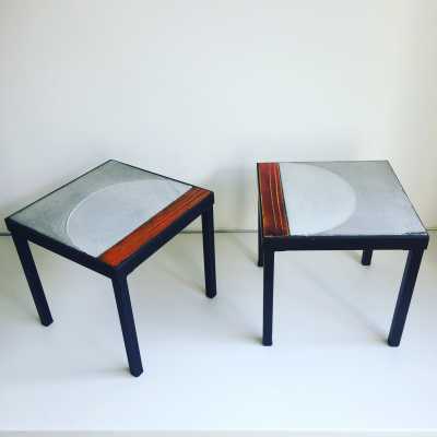 Paire de tables de Roger capron