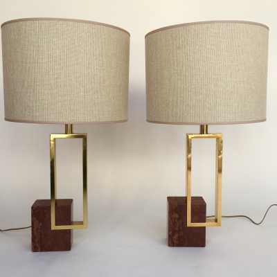 lampe banci laiton marbre