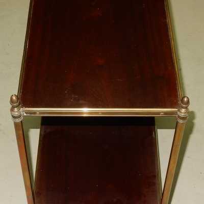1950/70' Bout de canapé ou Etagère Maison Jansen 2 plateaux en Acajou