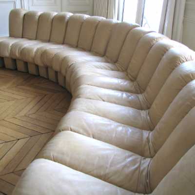 DS600-leather sofa-cream