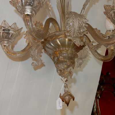 1900/1920' Lustre Cristal Murano 4 Branches