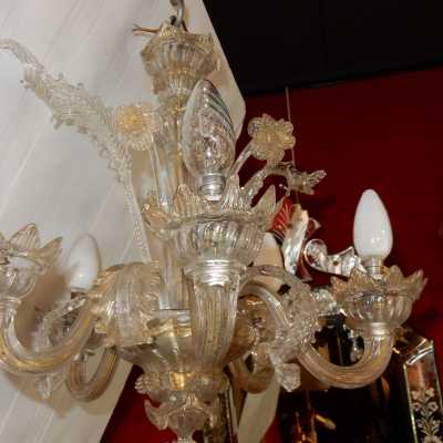 1900/1920' Lustre Cristal Murano 4 Branches