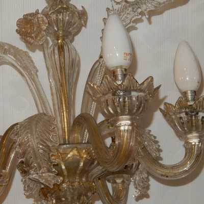 1900/1920' Lustre Cristal Murano 4 Branches