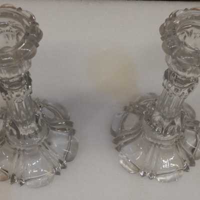 1950 'Baccarat Pair of Candlesticks for Candlesticks