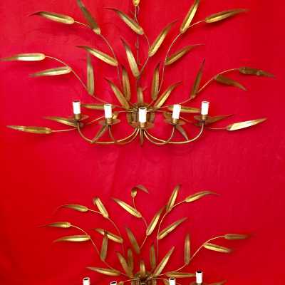 pair light fixture mirror glasses bronze ormoulu