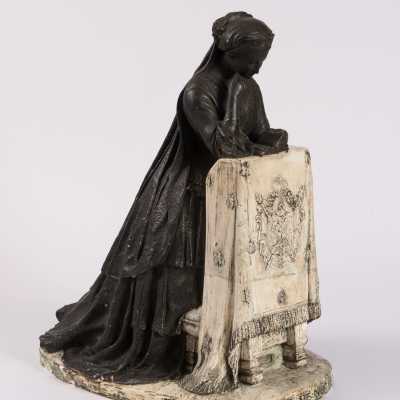 Impératrice Eugénie agenouillée, c.1853, Marie Louise Lefèvre Deumier - Paul Bert Serpette