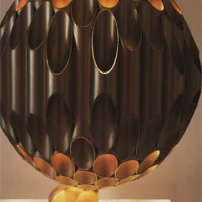 Lamp model Ruche Boule en Bronze by Michel Armand, years 70 - Paul Bert Serpette