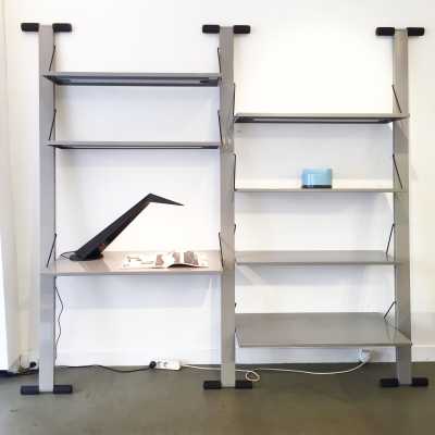 "Grafiti" shelves, Rodney Kinsman, 80s, ed: Bieffeplast
