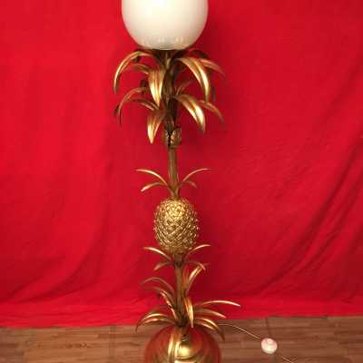 lamppost lamp lamp golden brass iron flowers leaves lamppost leaves jansen brass