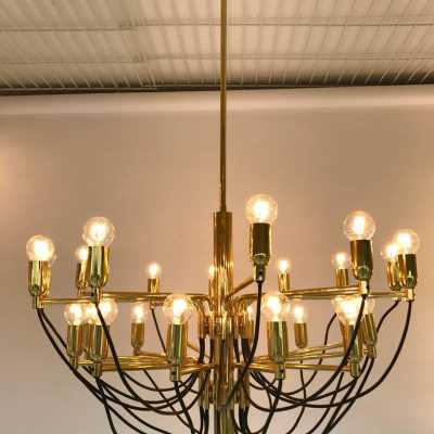 brass chandelier 1970 staff