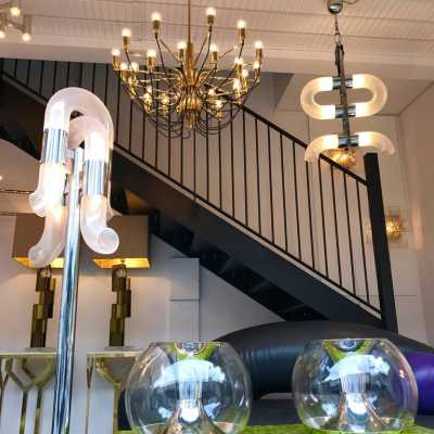 brass chandelier 1970 staff