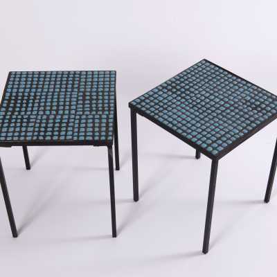 Pair of side tables, Roger Capron, circa 1950