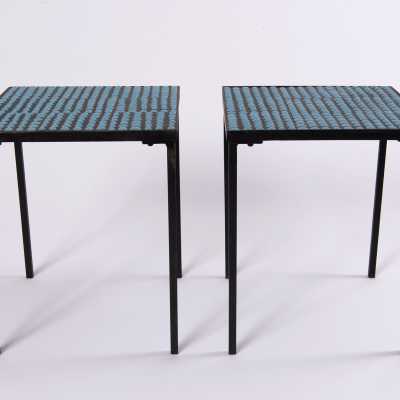 Pair of side tables, Roger Capron, circa 1950