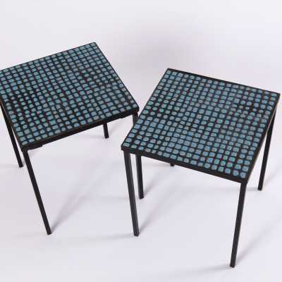 Pair of side tables, Roger Capron, circa 1950