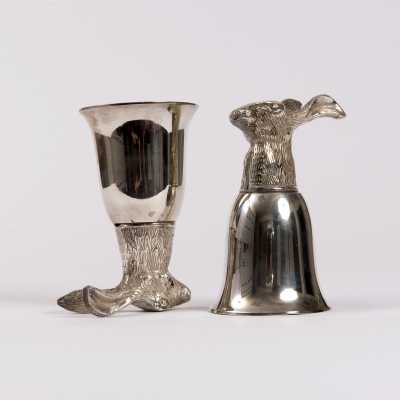 4 Heads Goblet Silver Metal by Gucci
