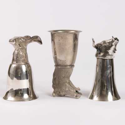 4 Heads Goblet Silver Metal by Gucci