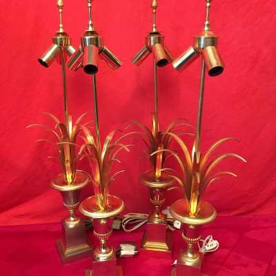 lamppost lamp lamp golden brass iron flowers leaves lamppost leaves jansen brass