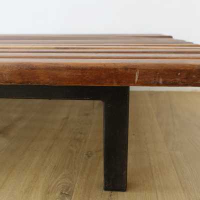 Bench 13 mahogany slats by Charlotte Perriand for Cansado city in Mauritania. Edition Steph Simon. 1958.