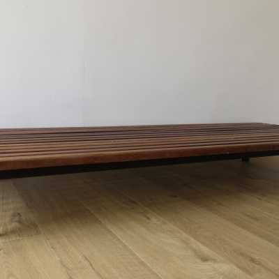 Bench 13 mahogany slats by Charlotte Perriand for Cansado city in Mauritania. Edition Steph Simon. 1958.