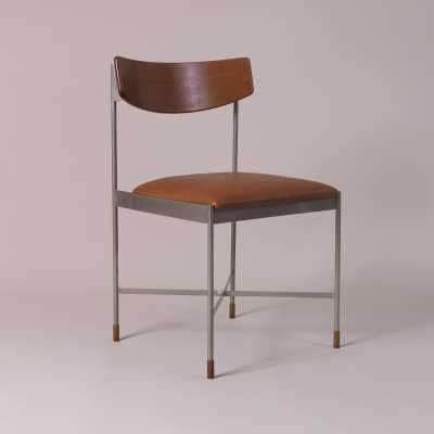 Set of 4 steel chairs, 60s