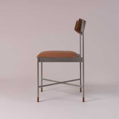 Set of 4 steel chairs, 60s