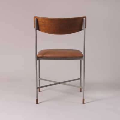 Set of 4 steel chairs, 60s