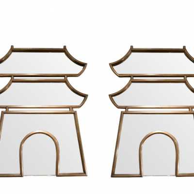 Pair of Pagode mirrors, Maison Jansen