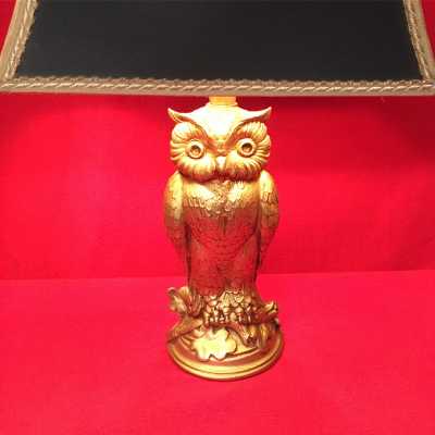 golden gold lamp owl owl lamp black