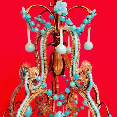 blue opaline blue opaline chandelier