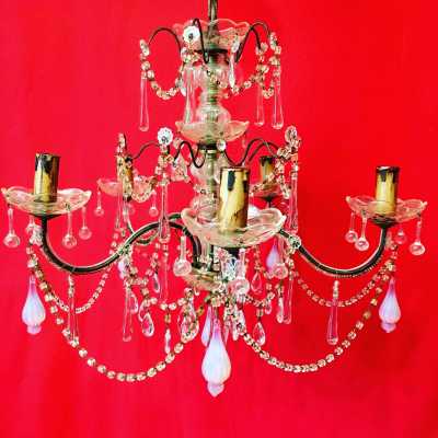 pink crystal chandelier chandelier