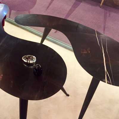 black marble console