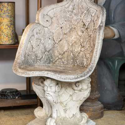 Garden armchair, cement, 1950/1960
