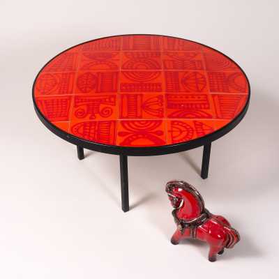 Coffee table, R.Capron, c.1960
