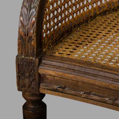 Pair of cabriolets armchairs cannes Louis XVI style