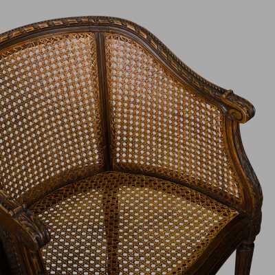 Pair of cabriolets armchairs cannes Louis XVI style