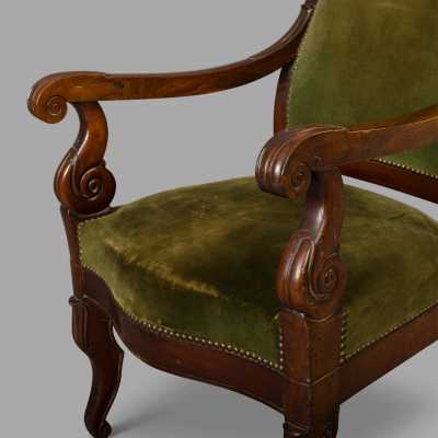 Pair of Louis Philippe armchairs, c. 1830