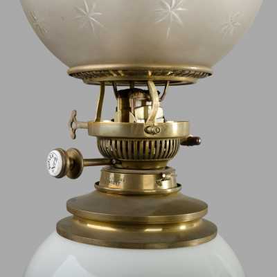 Large tripod oil lamp late nineteenth