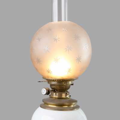 Large tripod oil lamp late nineteenth