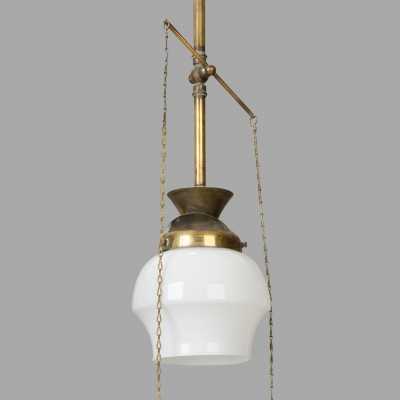 Small brass gas suspension, late nineteenth