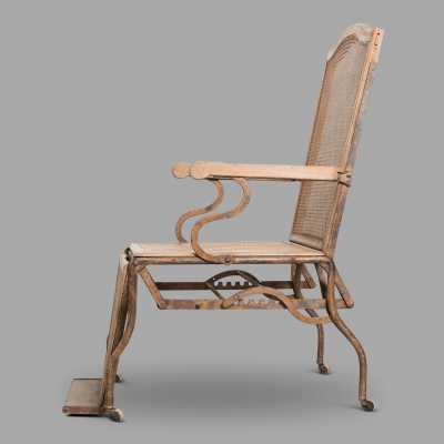 Wrought iron rest chair, nineteenth