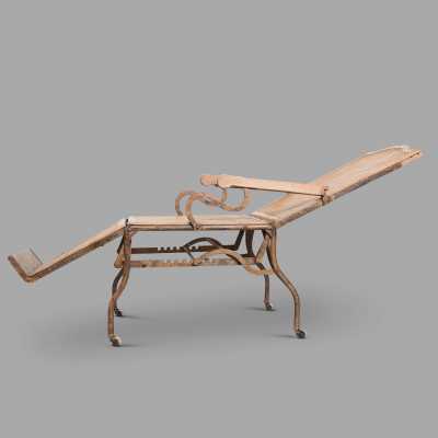 Wrought iron rest chair, nineteenth
