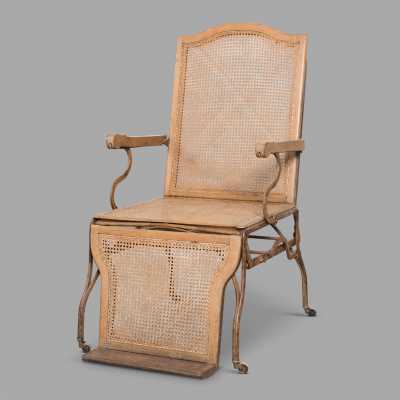 Wrought iron rest chair, nineteenth