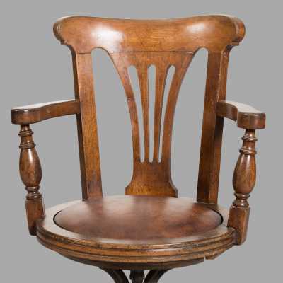Three 19th century steamer armchairs