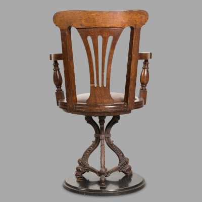 Three 19th century steamer armchairs