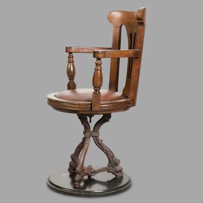 Three 19th century steamer armchairs