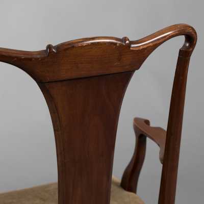 Pair of Chippendale Mahogany armchairs, c. 1860