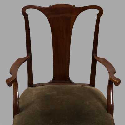 Pair of Chippendale Mahogany armchairs, c. 1860