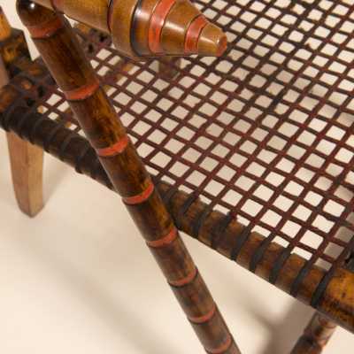 Armchair, George Jakob Hunzinger (1835 -1898), maple and steel mesh, USA, nineteenth