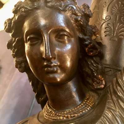 Barbezat Cast Iron Flame Statue 1990